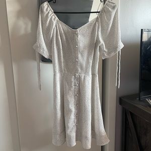 White polka dot summer dress